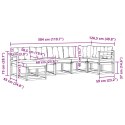 ZESTAW SOF NA ZEWNĄTRZ Z PODUSZKĄ 7 EL. NATURALNY I JASNY SZARY