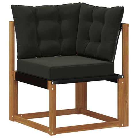 ZESTAW SOF NA ZEWNĄTRZ Z PODUSZKĄ 8 EL. NATURALNY I CZARNY