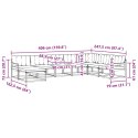 ZESTAW SOF NA ZEWNĄTRZ Z PODUSZKĄ 24 EL. NATURALNY I BEŻOWY