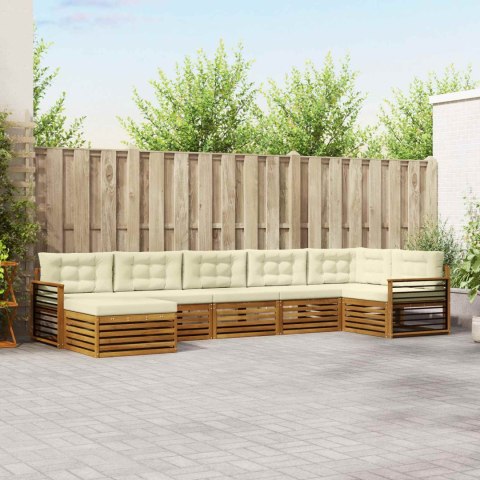 ZESTAWY SOF 7 EL. NATURALNY I KREMOWY LITE DREWNO AKACJI