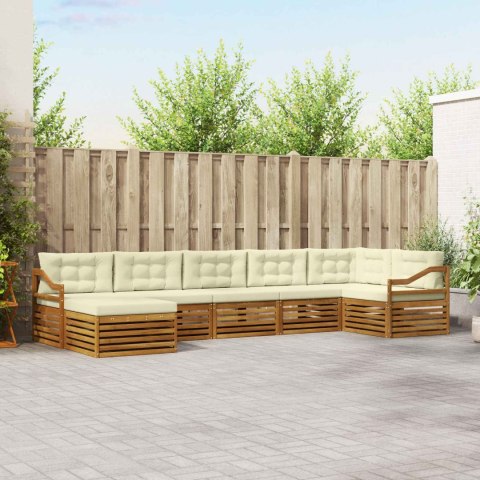 ZESTAWY SOF 7 EL. NATURALNY I KREMOWY LITE DREWNO AKACJI