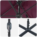PARASOLKA OGRODOWA BORDEAUXCZERWONY 370X197X239CM
