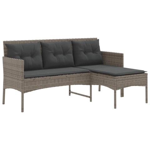 ZESTAW SOF NA OGRÓD Z PODUSZKĄ 2 EL. POLIRATTAN