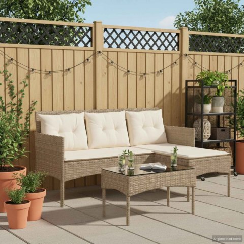 ZESTAW SOF NA OGRÓD Z PODUSZKĄ 2 EL. POLIRATTAN