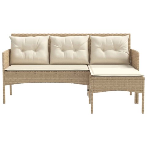 ZESTAW SOF NA OGRÓD Z PODUSZKĄ 2 EL. POLIRATTAN