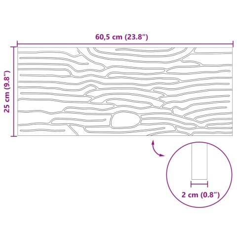 KAMIEŃ KROCZĄCY 6 EL. CZARNY 60,5X25X2CM GUMA