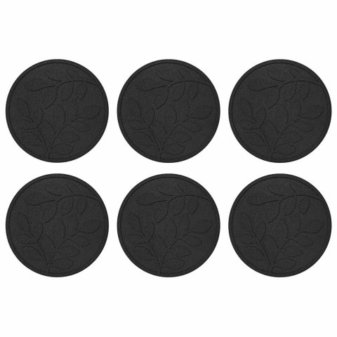 KAMIEŃ KROCZĄCY 6 EL. CZARNY Ø 44X2CM GUMA