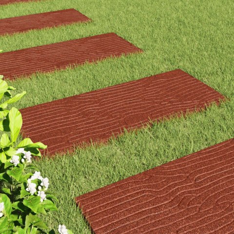 KAMIEŃ KROCZĄCY 6 EL. CZERWONY 60,5X25X2CM GUMA