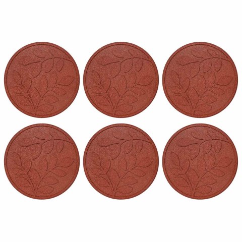 KAMIEŃ KROCZĄCY 6 EL. CZERWONY Ø 44X2CM GUMA