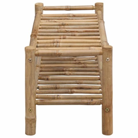 STOJAK NA BUTY Z PÓŁKĄ NATURALNY 68X28X30CM BAMBUS