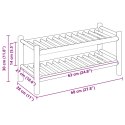 STOJAK NA BUTY Z PÓŁKĄ NATURALNY 68X28X30CM BAMBUS