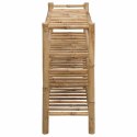 STOJAK NA BUTY Z PÓŁKĄ NATURALNY 68X28X63CM BAMBUS