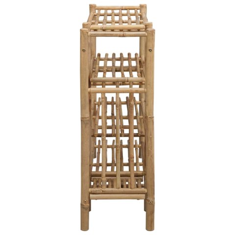STOJAK NA BUTY Z PÓŁKĄ NATURALNY 88X27X80CM BAMBUS