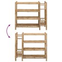 STOJAK NA BUTY Z PÓŁKĄ NATURALNY 88X27X80CM BAMBUS