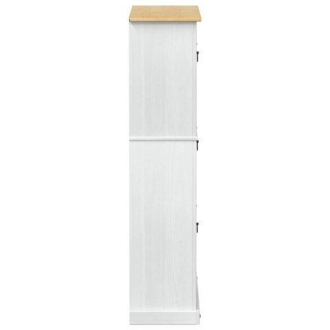 SZAFKA NA BUTY Z SZUFLADĄ Z PÓŁKĄ CORONA BIAŁY 99X32X138CM