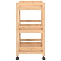 VidaXL Wózek kuchenny z kółkami Naturalny 46 x 38 x 76 cm Bambus