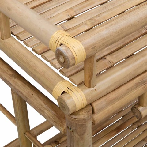 WÓZEK NA WINO Z KÓŁKAMI NATURALNY 85X50X93CM BAMBUS