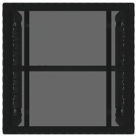 ZESTAW MEBLI OGRODOWYCH Z PODUSZKĄ 3 EL. CZARNY I BIAŁY