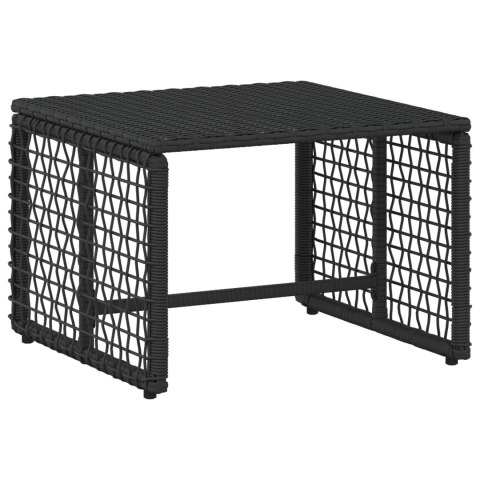 ZESTAW MEBLI OGRODOWYCH Z PODUSZKĄ 5 EL. CZARNY I BIAŁY