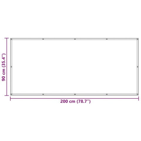 EKRAN BALKONOWY BORDOWY 90X200CM MATERIAŁ OXFORD