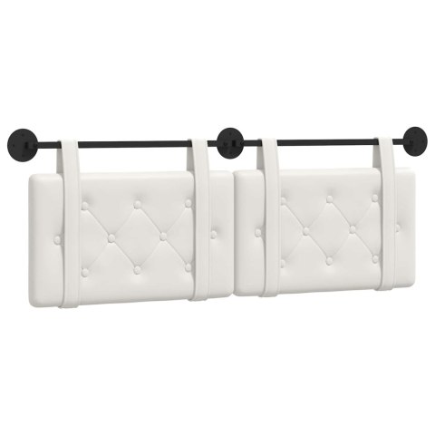 WISZĄCA GŁOWA BIAŁY 150X55X5CM SKÓRA EKOLOGICZNA