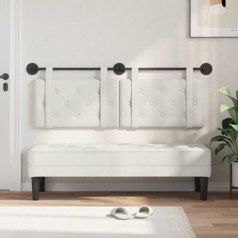 WISZĄCA GŁOWA BIAŁY 150X55X5CM SKÓRA EKOLOGICZNA