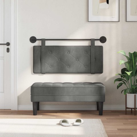 WISZĄCA GŁOWA CIEMNOSZARY 110X55X5CM AKSAMIT