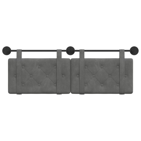 WISZĄCA GŁOWA CIEMNOSZARY 130X55X5CM AKSAMIT