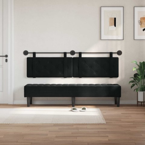 WISZĄCA GŁOWA CZARNY 170X55X5CM AKSAMIT