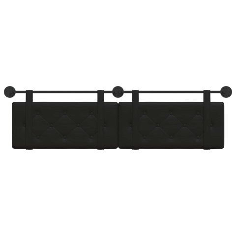 WISZĄCA GŁOWA CZARNY 170X55X5CM SKÓRA EKOLOGICZNA