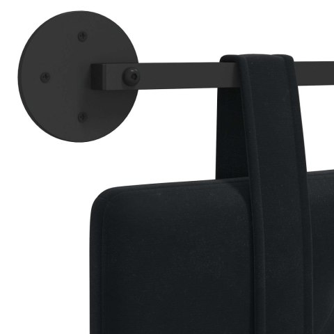 WISZĄCA GŁOWA CZARNY 90X55X5CM AKSAMIT