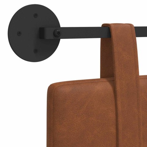 WISZĄCA GŁOWA GŁADKI BRĄZOWY 130X55X5CM ANTYCZNY PU