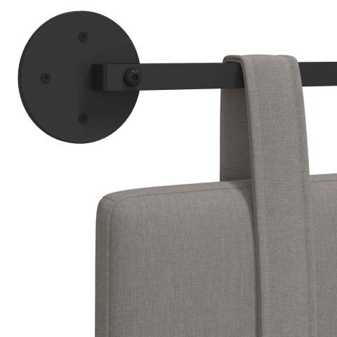 WISZĄCA GŁOWA GŁADKI CIEMNOSZARY 100X55X5CM TKANINA