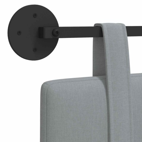 WISZĄCA GŁOWA GŁADKI JASNOSZARY 100X55X5CM TKANINA