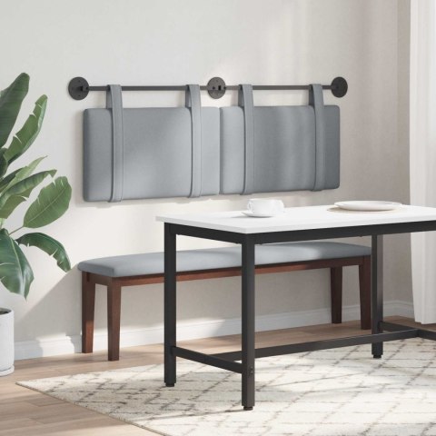 WISZĄCA GŁOWA GŁADKI JASNOSZARY 130X55X5CM TKANINA