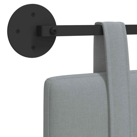 WISZĄCA GŁOWA GŁADKI JASNOSZARY 130X55X5CM TKANINA