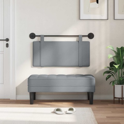 WISZĄCA GŁOWA GŁADKI JASNOSZARY 90X55X5CM TKANINA