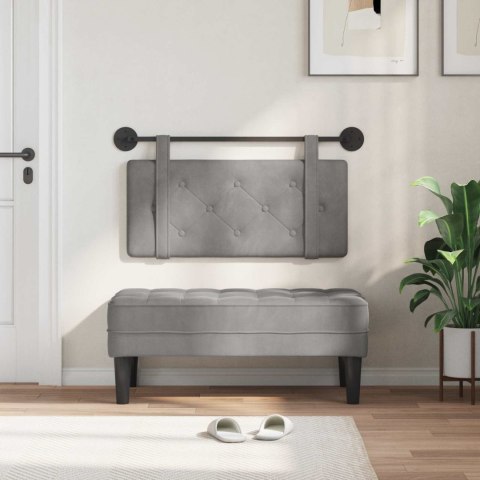 WISZĄCA GŁOWA JASNOSZARY 100X55X5CM AKSAMIT