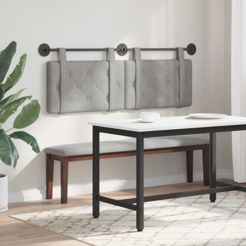 WISZĄCA GŁOWA JASNOSZARY 130X55X5CM AKSAMIT