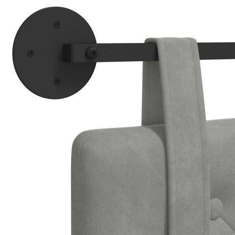 WISZĄCA GŁOWA JASNOSZARY 130X55X5CM AKSAMIT