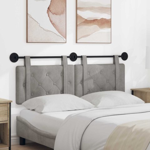 WISZĄCA GŁOWA JASNOSZARY 150X55X5CM AKSAMIT