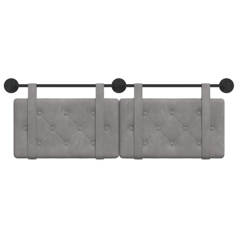 WISZĄCA GŁOWA JASNOSZARY 150X55X5CM AKSAMIT