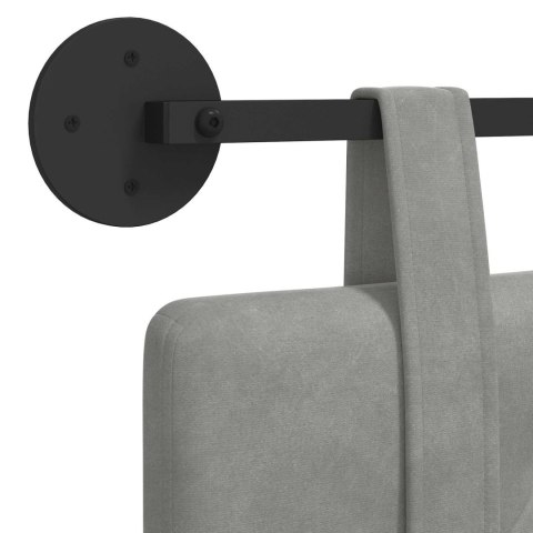 WISZĄCA GŁOWA JASNOSZARY 90X55X5CM AKSAMIT