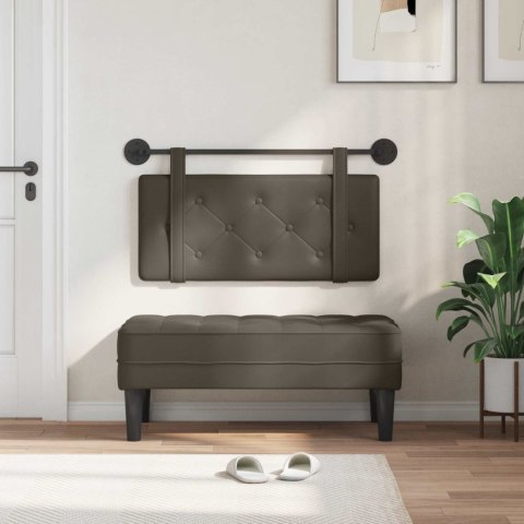 WISZĄCA GŁOWA SZARY 90CM SKÓRA EKOLOGICZNA