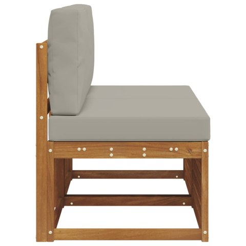 2 SZTUKA ŚRODKOWA SOFA OGRODOWA LITE DREWNO AKACJI NATURALNY