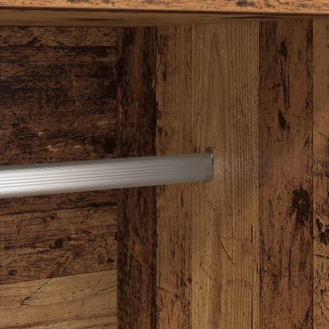 GARDEROBA Z PÓŁKĄ Z DRZWIAMI STARE DREWNO 82,5X51,5X180CM