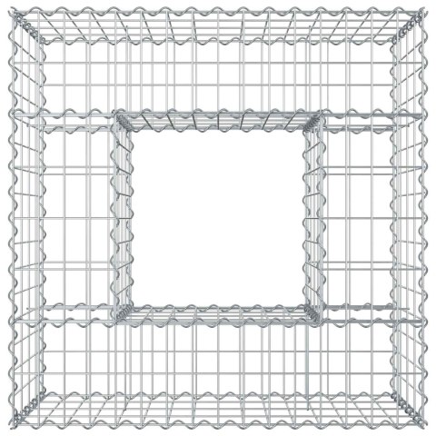 DONICA GABIONOWA KOSZ GABIONOWY STALOWY 80X80X40CM SREBRNY OGRÓD WARZYWNIK
