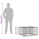 DONICA GABIONOWA KOSZ GABIONOWY STALOWY 80X80X40CM SREBRNY OGRÓD WARZYWNIK