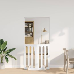 SKŁADANA BRAMKA DLA ZWIERZĄT 2 EL. BIAŁA 100,5X38X90CM PANEL