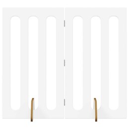 SKŁADANA BRAMKA DLA ZWIERZĄT 2 EL. BIAŁA 100,5X38X90CM PANEL